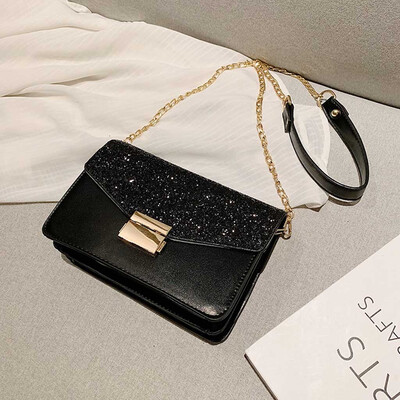 

Tailored Women 2019 Sequins Fashion Shoulder Messenger Bag Simple Small Square Bag