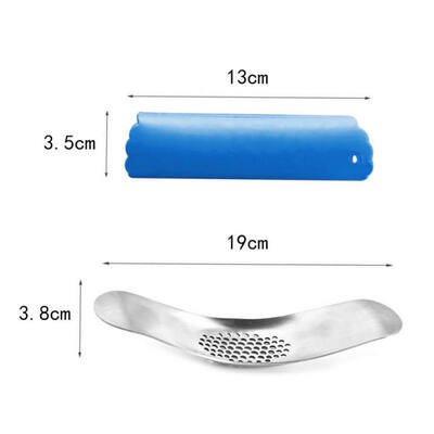 

Stainless Steel Garlic Press Rocker Home Kitchen Garlic Crusher Squeezer Slicer Soft Silicone Peeler for Kitchen Gardget