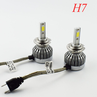 

1pair Car Headlamp 12V 60W Auto COB LED light Bulb 6000lm Automobile Headlights H4 H7 H8 H9 H11 9006 6000K Car fog lighting Lamp