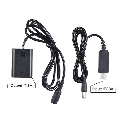 

Andoer NP-FW50 Dummy Battery 5V 3A USB Power Adapter Cable with Power Plug Replacement for AC-PW20 for Sony NEX-3567 Series A