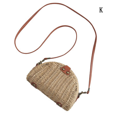 

Casual Summer Hasp Shell Messenger Bag For Women Fashion Concise Personality Beach Party Bag Retro Straw Cute Shoulder Bag