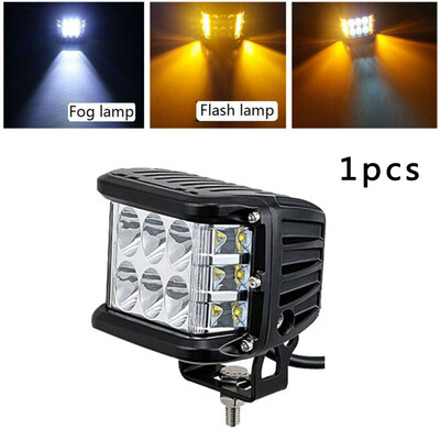 

6000LM 45W 12LED Work Light Bar Headlight White Amber Lamp For Off-road Vehicle