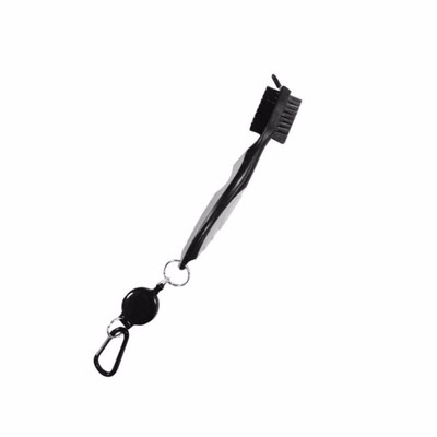 

Outdoor Golf Club Brush Groove Cleaner with Retractable Zip-line