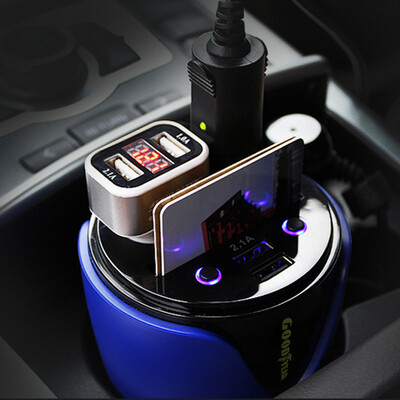 

Goodyear Goodyear мультифункциональный бортовой двойной USB автомобильное зарядное устройство комбо бритва автомобильное зарядное устройство GY-2940