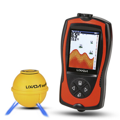 

Lixada Portable 2-in-1 Rechargeable 24inch LCD Wireless Sonar Transducer Depth Locator ICE Ocean Boat Fish Finder Alarm Fish
