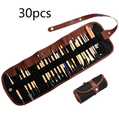 

30pcs Pottery Wood Sculpting Tools Clay Pottery Ceramic Art Craft Beginner Gift DIY Carving Ceramic Tool Set