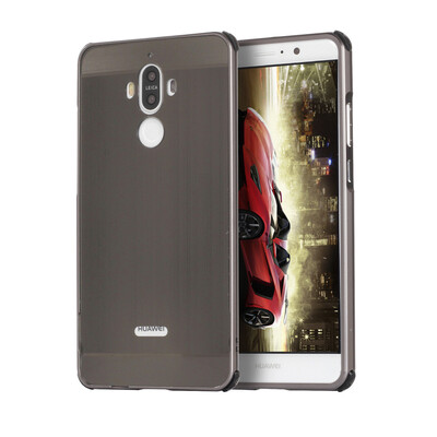 

Роскошный чехол для Huawei Mate 9 Алюминиевый бампер + акриловая панель Назад Глянцевая обложка для Huawei Mate 9