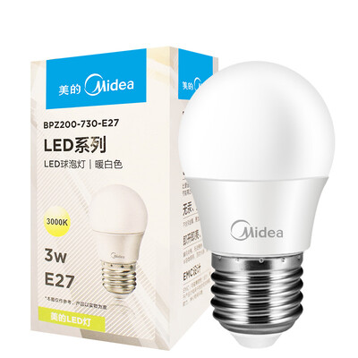 

Midea (Midea) Светодиодная лампа 3W E27 Большая винтовая база 3000K Warm White Single