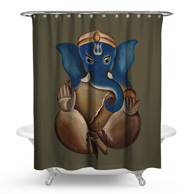 

Elephant digital printing Anti Bacterial Waterproof Polyester Shower Curtain