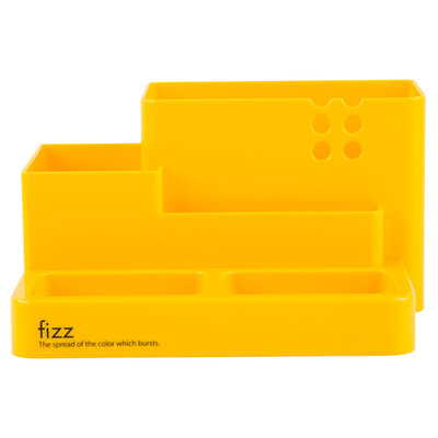 

Fizz multi-function 6 grid creative pen holder desktop storage office supplies orange BT5950