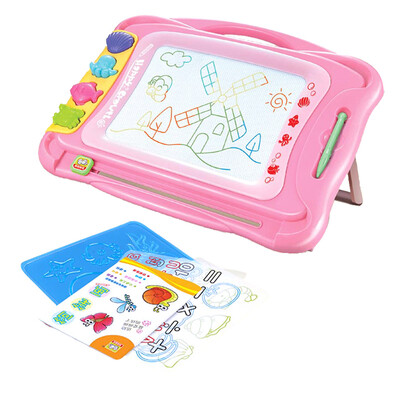 

Southland baby Po children's toys scaffolding graffiti magnetic brush children's drawing board animal badge album card color writing board 838A-39 pink