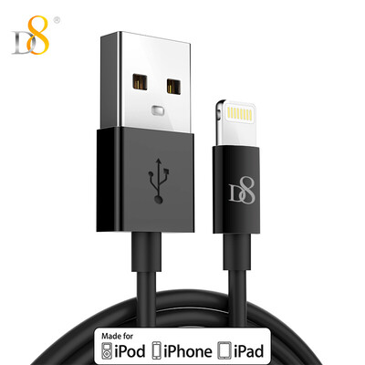 

D8 MFI certified Apple data line mobile tablet charger charger power cord support iphone 6s78XPlus 1 meter black