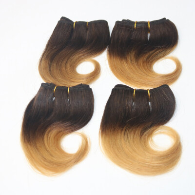 

New Hot Shelling Brazilian Hair 6 Inch 4Pcs/Lot Body Wave Hair Ombre Color 100% Human Hair Extensions