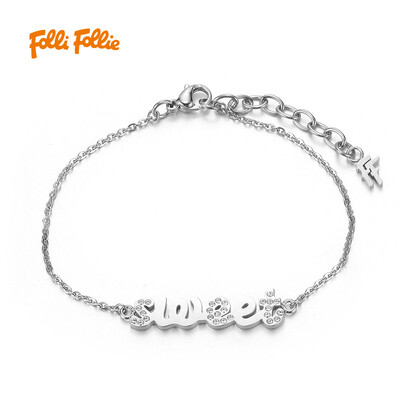 

Г-жа Folli Follie Folli Follie ФОРМУЛИРОВКА серия серебряный браслет СВИТ письмо 3B16F021C