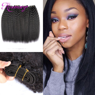 

7A Malaysian Virgin Hair 4 Bundles Kinky Straight Hair Bouncy Bundle Deals New Arrival Natural Color Italian Yaki