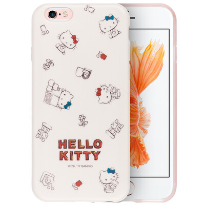 

Hello Kitty Apple 6 6s Plus Mobile Shell iPhone6 ​​ 6s Plus Cartoon Sleeve All-In-One Silicone Shatterproof Soft Shell 55 &quotSimple Hello Kitty