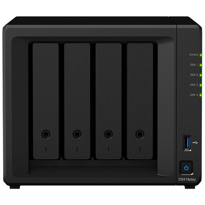 

Synology DS418play dual-core 4-bay NAS network storage server no built-in hard drive
