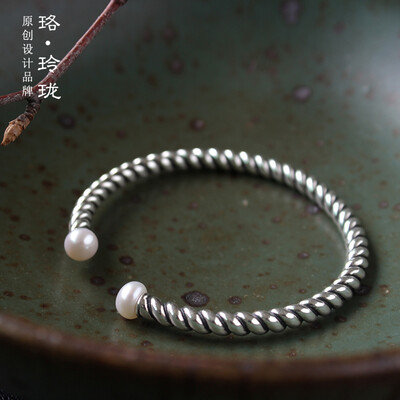 

Luo Linglong Thai silver national wind bracelet jewelry anti-allergic simple temperament personality fresh retro handmade original