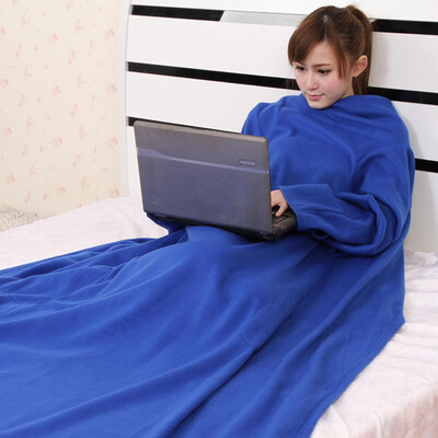 

Autumn and winter warm snuggle blanket pillow knee blankets, lazy nap TV computer blanket with sleeves thickened Internet friends