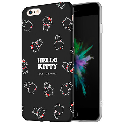 

Hello Kitty Apple, 6 / 6с Плюс телефон оболочки iPhone6 ​​/ 6с Плюс все включено защитный рукав мультфильма силиконовой мягкой оболочки Выдерживает падение 5,5 дюймов Hello Kitty Black Phantom