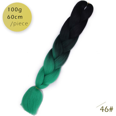 

AISI HAIR Ombre Kanekalon Braiding Hair Extensions 24inch 100g Synthetic Jumbo Braids Hair Fiber Pink Purple Blue Green 1pce