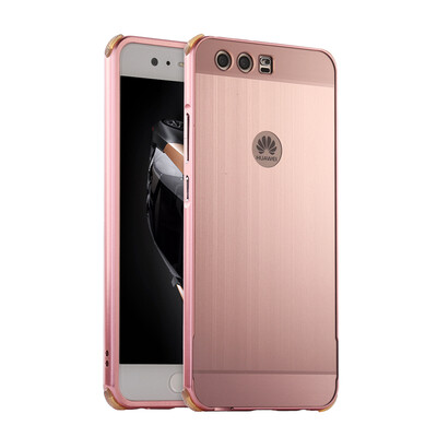 

Luxury Case for Huawei P10 Lite Aluminum Bumper+Acrylic Panel Back Glossy Business Cover for Huawei P10 Lite