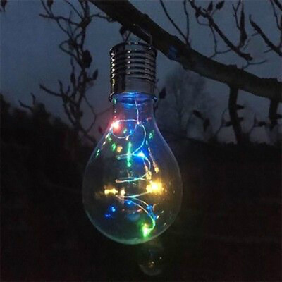 

Водонепроницаемый солнечная Открытый кемпинг в саду подвешивание LED Светильник колба Кемпинг Рождественская свадьба украшение