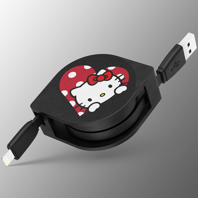 

Apple, Hello Kitty Выдвижной кабель iPhoneX / 8/7/6 / 6с Plus / IPad зарядный кабель мультфильм концентрические мило Hello Kitty