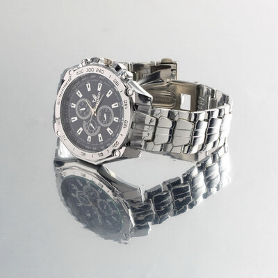 

Роскошная Мода Мужская Нержавеющей Стали Кварцевые Аналоговые Спортивные Наручные Часы Рука