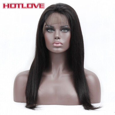 

HOTLOVE Super Deals Lace Front Human Hair Wigs For Black Women Brazilian Hair Straight Wigs With Baby Hair Pre Plucked Swiss Lace