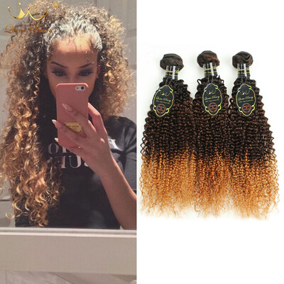 

Ombre Malaysian Virgin Hair 4pcs Malaysian Curly Human Hair Weave Extensions 8A Malaysian Curly Hair Queen Berry Hair Products