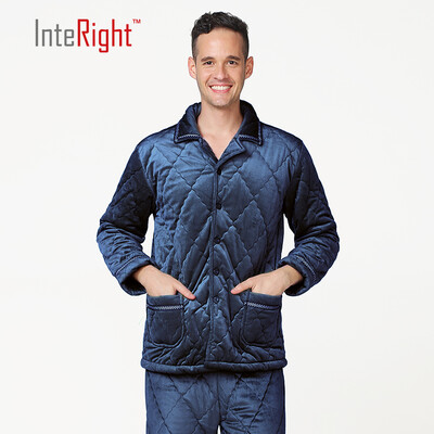 

INTERIGHT стеганые пижамы мужчины зимние толстые стеганые пижамы обслуживание на дому поля зеленый L