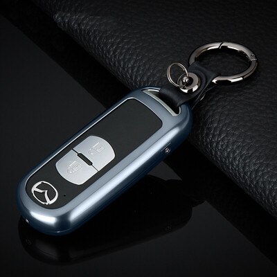 

Dijialun Mazda car key bag buckle Artzma 3 Axela Angkor CZ-5 cx4 special key set aluminum alloy protection key shell leather rose gold