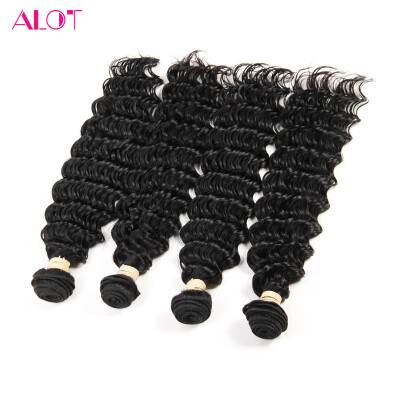 

HCDIVA 7A Brazilian Deep Curly Virgin Hair 4Pcs Unprocessed Brazilian Virgin Human Hair Extensions Cheap Brazilian Deep Wave