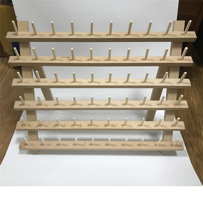 

PH PANDAHALL 60 Spools Solid Wood Sewing Embroidery Thread Stand Holder