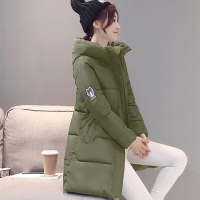 

The new Korean version of Slim was thin cotton jacket female In the long section of cotton Winter coat Down plaid thickening