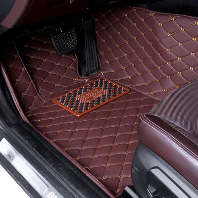 

Heart tip xinjian wear-resistant thickening leather full surrounded by car mats special custom-made mats hand-stitched mats black red line