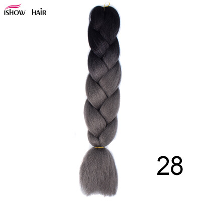 

Silky Strands 24 100g Ombre Synthetic Braiding Hair Extensions For Crochet Braids Kanekalon Jumbo Braids Two Tone Ombre Color 1p