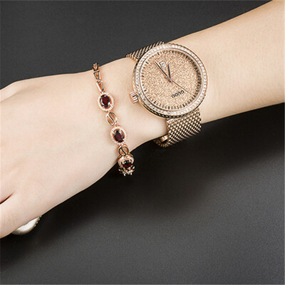 

Top Brand GUOU Women Watches Ultra Thin Stainless Steel Band Analog Display Quartz Watch Calendar Watch
