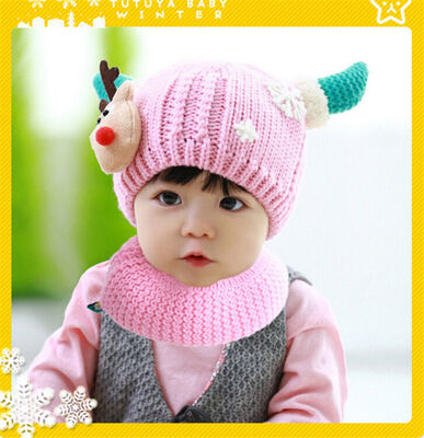 

Рождественский Baby Beanie для мальчиков Девочки Cap Хлопок Hat Дети Олень печать шляпы Hot