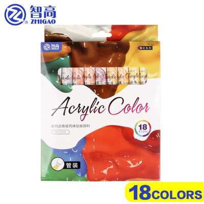 

ZHIGAO ZHIGAO 18-color multi-purpose tube acrylic paint children&39s art DIY hand-painted advertising students watercolor paint 12ML ZG-2226