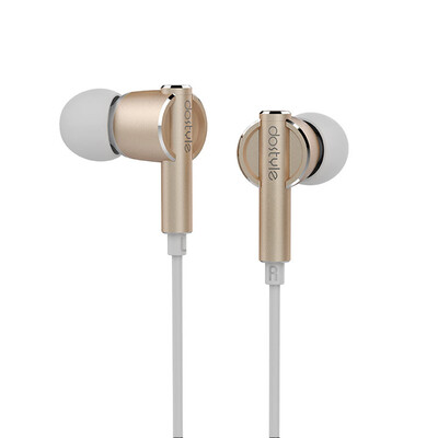 

dostyle HS310 stereo metal headphones in-ear headphones champagne gold