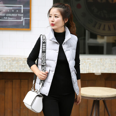 

Winter new feather cotton vest female jacket 2017 Korean version of the Slim short section of the horse folder