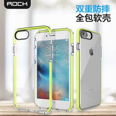 

Rock ROCK Apple 7plus8plus Mobile Shell iphone78plus Cover All Inclusive Silicone Soft Shell Shield Series Transparent Green