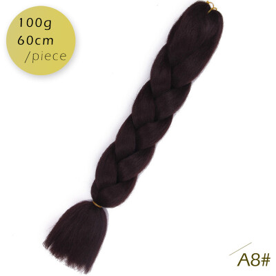 

AISI HAIR 100g / pcs 24inch   Kanekalon гигантский   косы Волосыломбер Две тонныЦветные синтетические волосы для кукол Вязание крю