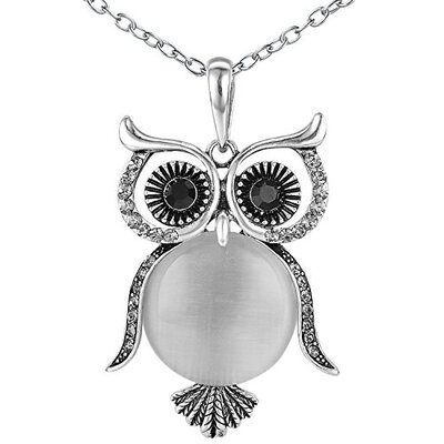 

Yoursfs Сова ожерелье для женщин Lucky Сова ночного ожерелья и длинной цепи создан-опал