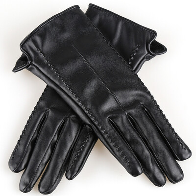 

Green source autumn&winter ladies plus velvet sheepskin gloves outdoor sports driving ski plus velvet thick touch screen fashion gloves brown L