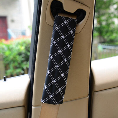 

Huashi Auto Accessories Safety Belt Shoulder Cover Car Car Seat Belt Cover Shoulder Cover Four Seasons General Car Interior Decoration Pair Set Black Red Line