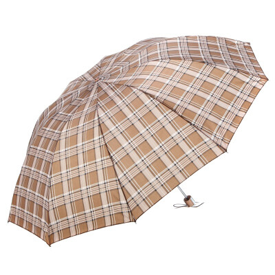 

Paradise large reinforcement three fold steel umbrella 3309E grid 4177 brown