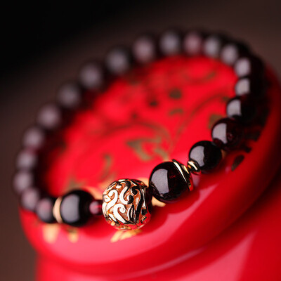 

Phoenix Nirvana garnet bracelets men's ethnic style original design handmade simple fashion accessories